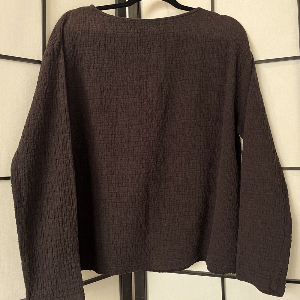 Black Crane Pullover Sweater